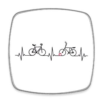 Kunstrad, Radball, Hallenradsport - Viereckiger Kühlschrankmagnet - Weiß - Vorne