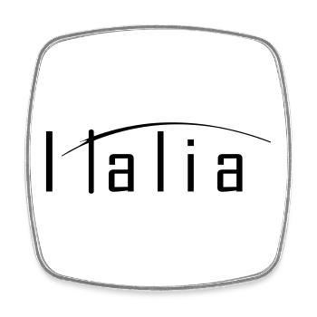 Italia - Square fridge magnet - white - Front