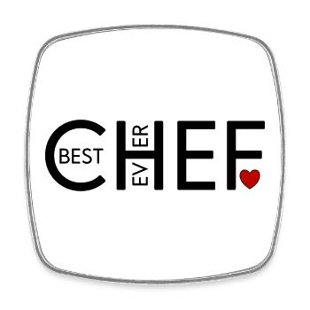 Meilleur chef de tous les temps - Magnet carré - blanc - Devant