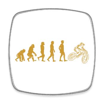 Evolution Moto Rider - Viereckiger Kühlschrankmagnet - Weiß - Vorne