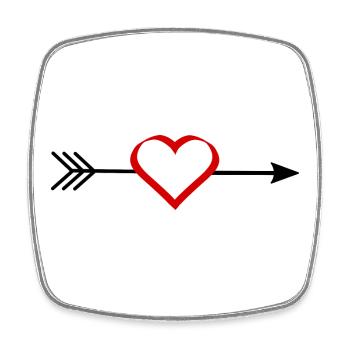Valentine's Day Gift Valentine's Day - Square fridge magnet - white - Front