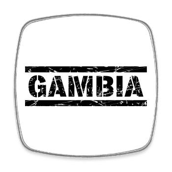 Gambia - Viereckiger Kühlschrankmagnet - Weiß - Vorne