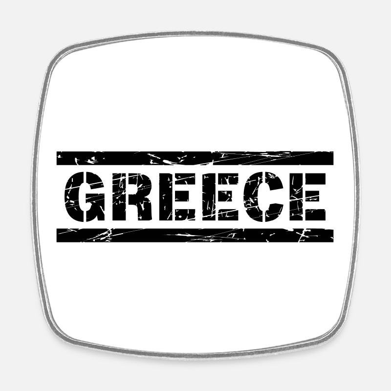 Greece - Viereckiger Kühlschrankmagnet - Weiß