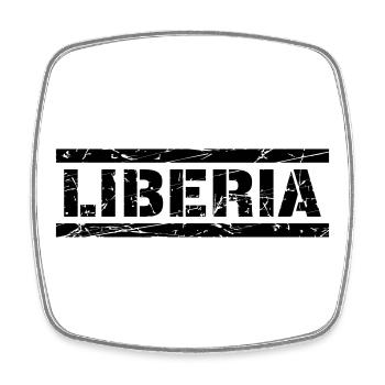 Liberia - Viereckiger Kühlschrankmagnet - Weiß - Vorne