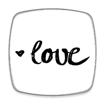 love - Viereckiger Kühlschrankmagnet - Weiß - Vorne