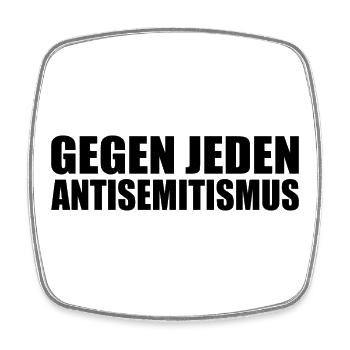 Gegen jeden antisemitismus - Viereckiger Kühlschrankmagnet - Weiß - Vorne