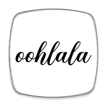 Oohlala - Magnet carré - blanc - Devant