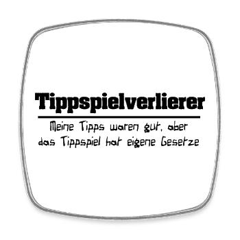 Tippspielverlierer - Meine Tipps waren gut, aber - Viereckiger Kühlschrankmagnet - Weiß - Vorne