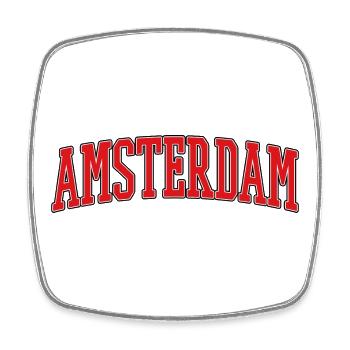 Amsterdam Block Font Collection - Square fridge magnet - white - Front
