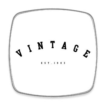 Vintage est 1983 - Square fridge magnet - white - Front