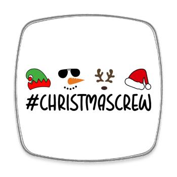 Skurrile Weihnachtscollage - Viereckiger Kühlschrankmagnet - Weiß - Vorne