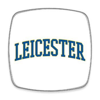 Leicester Varsity Wordmark - Square fridge magnet - white - Front