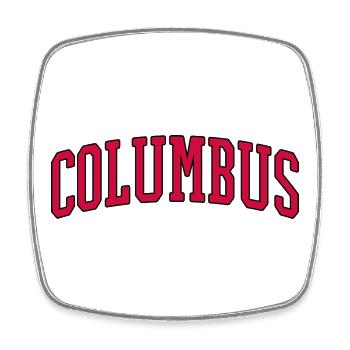 Columbus Arch Vintage Logo - Square fridge magnet - white - Front