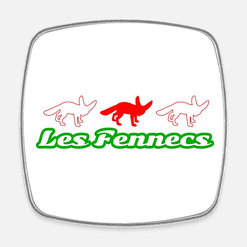 Les Fennecs - Magnet carré - blanc