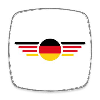 Deutschland Fan T Shirt Outfit Design  - Viereckiger Kühlschrankmagnet - Weiß - Vorne