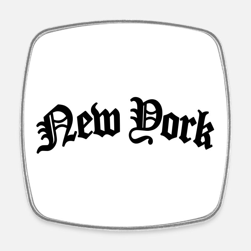New York - Square fridge magnet - white
