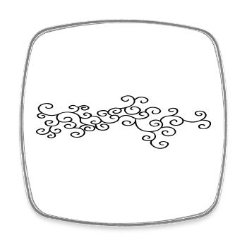 Verzierung Schmuck (Vectorgraphic) - Viereckiger Kühlschrankmagnet - Weiß - Vorne