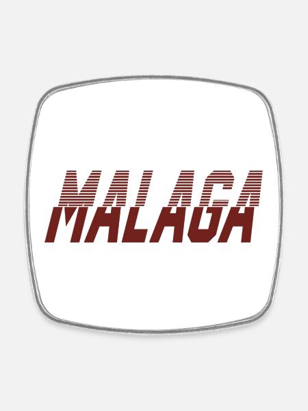 Malaga - Square fridge magnet - white