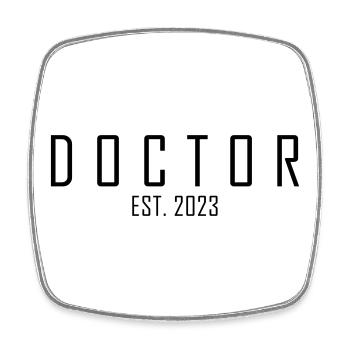 Doctor EST. 2023 - Viereckiger Kühlschrankmagnet - Weiß - Vorne