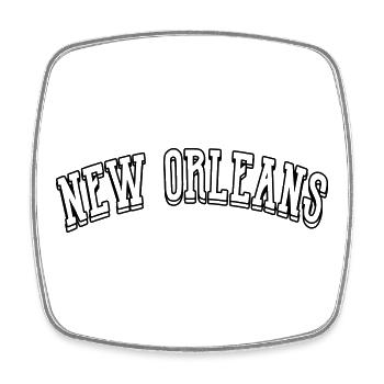Chemise de la Nouvelle-Orléans - Magnet carré - blanc - Devant