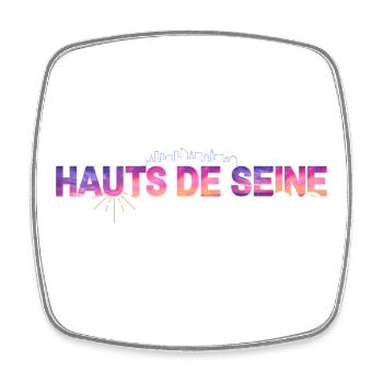 Hauts Seine Skyline Gradient 92 - Square fridge magnet - white - Front