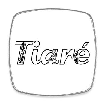 Tiaré - Magnet carré - blanc - Devant