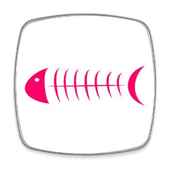 SARDINE. FISCH. APRILSCHERZ. OSTERN. MEER - Viereckiger Kühlschrankmagnet - Weiß - Vorne