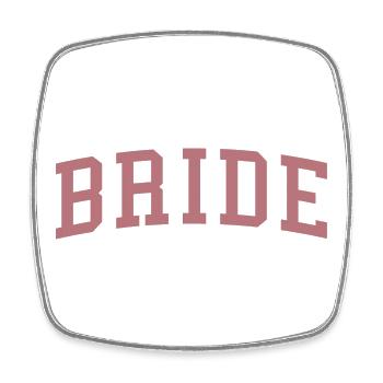 Bride Matching Engagement Bridal Shower Wedding - Square fridge magnet - white - Front