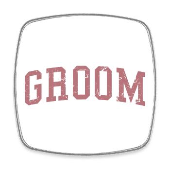 Bräutigam Cool Matching Paar Hochzeitsfeier Hochzeit - Viereckiger Kühlschrankmagnet - Weiß - Vorne