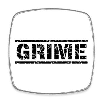 Grime - Viereckiger Kühlschrankmagnet - Weiß - Vorne