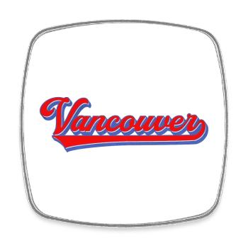 Vancouver Lettering Retro Style - Square fridge magnet - white - Front
