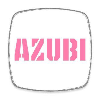 Azubi Tshirt 5 23 rosa - Viereckiger Kühlschrankmagnet - Weiß - Vorne
