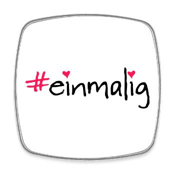#einmalig - Viereckiger Kühlschrankmagnet - Weiß - Vorne