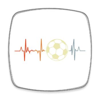 Football Heart palpitations - Square fridge magnet - white - Front