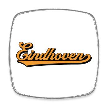 Eindhoven Retro Script - Viereckiger Kühlschrankmagnet - Weiß - Vorne