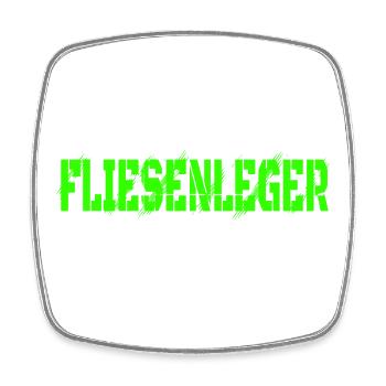 Fliesenleger Design - Viereckiger Kühlschrankmagnet - Weiß - Vorne
