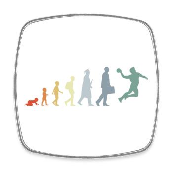 Vintage Handball Evolution - Square fridge magnet - white - Front