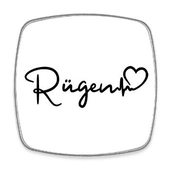 Rügen Herzschlag - Viereckiger Kühlschrankmagnet - Weiß - Vorne
