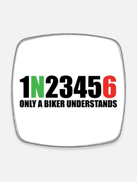 1N23456 Only a Biker Understands - Magnet carré - blanc