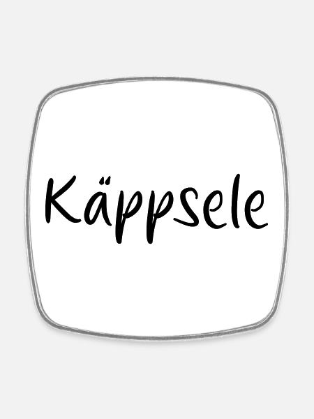 käppsele - Viereckiger Kühlschrankmagnet - Weiß