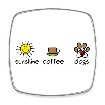 Des designs amusants pour les amoureux des chiens - Magnet carré - blanc - Devant