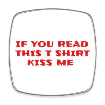 T-shirt Message Scathing Black Humor - Square fridge magnet - white - Front