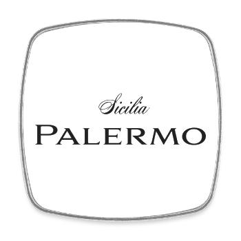 Palermo - Square fridge magnet - white - Front