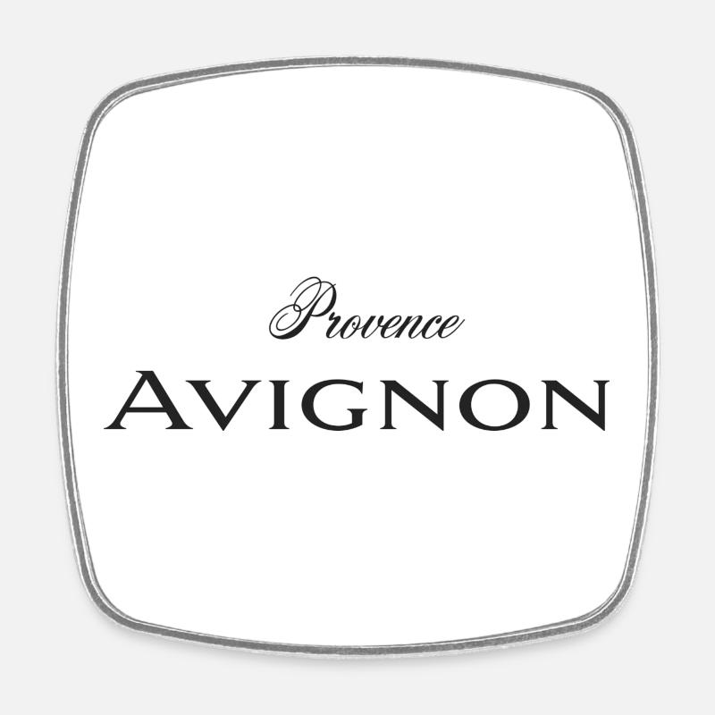 Avignon - Magnet carré - blanc