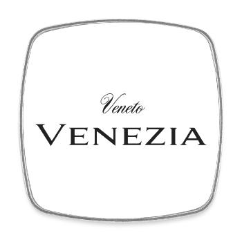 Veneto Venezia Schriftzug - Viereckiger Kühlschrankmagnet - Weiß - Vorne