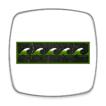 Logo Surfer Vert Blanc Noir - Magnet carré - blanc - Devant