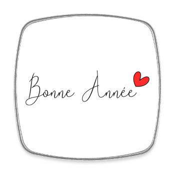 NOËL. ANNEE. ANNIVERSAIRE. RETRAITE. PAPA. MAMAM. - Magnet carré - blanc - Devant
