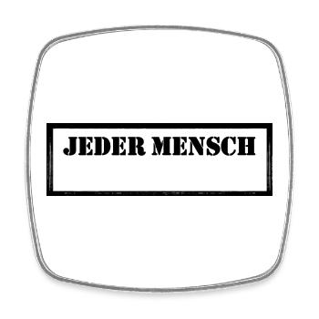 Jeder Mensch | Personalisiertes Kunst-Projekt - Viereckiger Kühlschrankmagnet - Weiß - Vorne