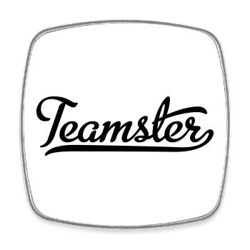 Teamster - Viereckiger Kühlschrankmagnet - Weiß - Vorne