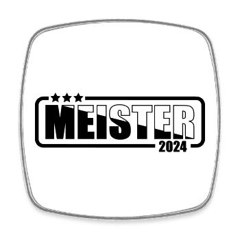 Meister 2024 Aufstiegstrikot Aufstieg 24 - Viereckiger Kühlschrankmagnet - Weiß - Vorne